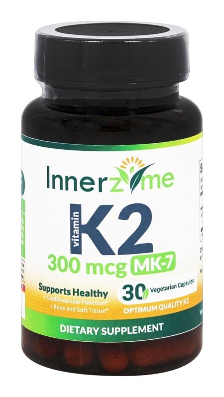 Vitamina K2, MK7 300 mcg. - Cápsulas vegetarianas 30 Innerzyme