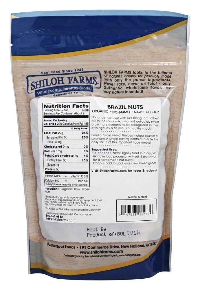 Castanha-do-pará - 11 oz. Shiloh Farms - Imagem 2