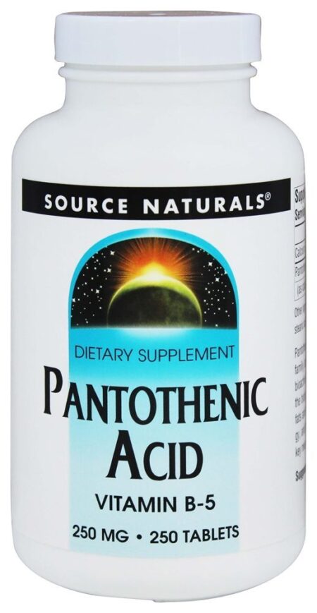 Ácido Pantotênico Vitamina B5 250 mg. - 250 Tablets Source Naturals