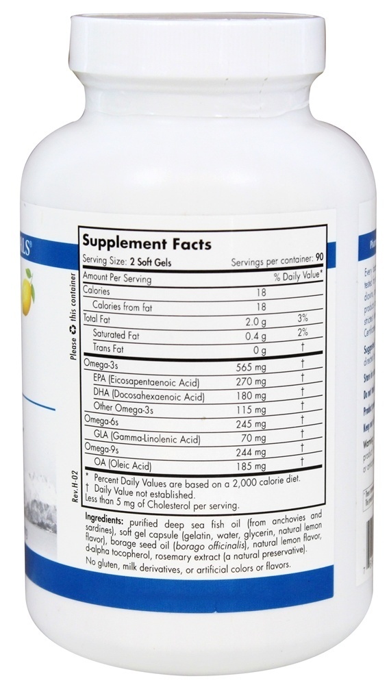 ProEFA 270 EPA / 180 DHA / 70 GLA Sabor Limão 1000 mg. - 180 Softgels Nordic Naturals Professional - Imagem 2