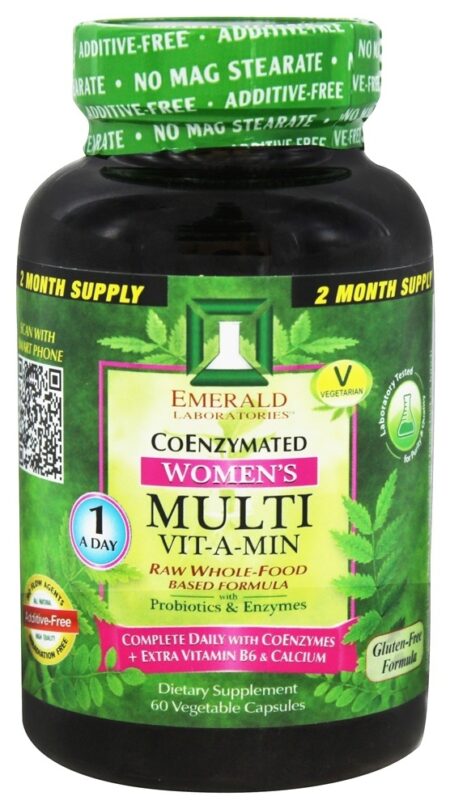 Multi Vit-A-Min Feminino - Cápsulas vegetarianas 60 Emerald Labs