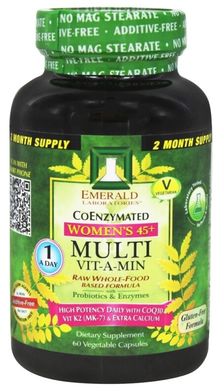 Feminino 45 + Multi Vit-A-Min - Cápsulas vegetarianas 60 Emerald Labs