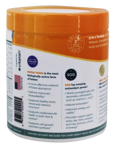 5-em-1 suplemento multivitamínico bebida mandarim espumante - 6.6 oz. Oxylent - Image 3