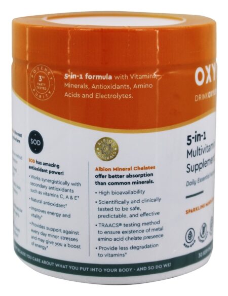 5-em-1 suplemento multivitamínico bebida mandarim espumante - 6.6 oz. Oxylent - Image 4