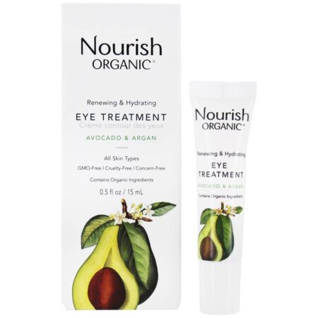 Renovação Orgânica e Tratamento Hidratante para os Olhos Óleo de Abacate e Argan - 0.5 oz. Nourish