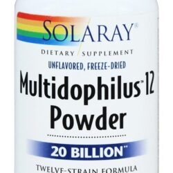Multidophilus 12 Fórmula de Doze Cepas com Prebióticos em Pó 20 Bilhões de UFC - 1.97 oz. Solaray
