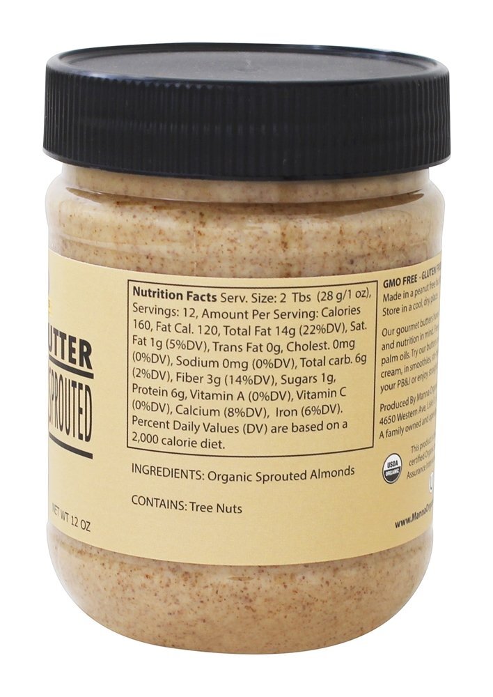 Manteiga de maná brotou Amêndoa Amaretto - 12 oz. Manna Organics - Imagem 2