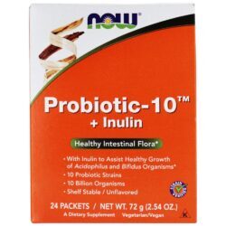 Probiótico-10 + Inulina - 24 Pacotes (s) NOW Foods