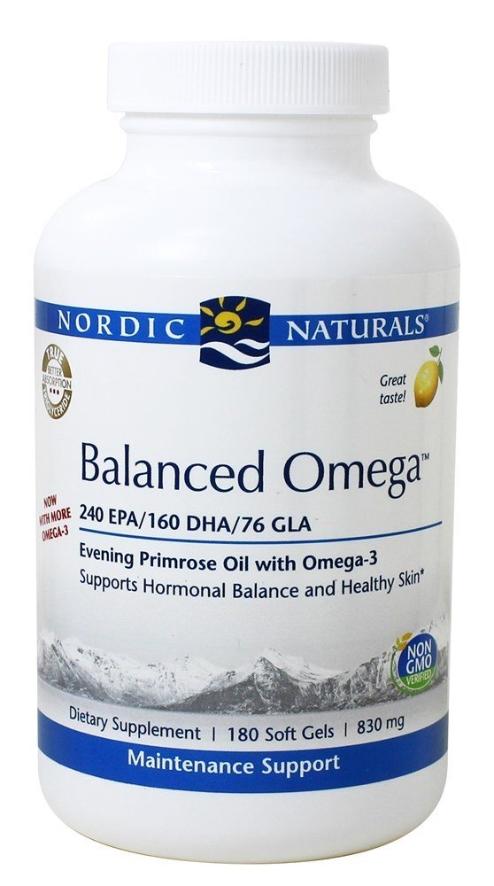 Balanced Omega Óleo de Prímula Com Omega-3 Sabor Limão 500 mg. - 180 Softgels Nordic Naturals Professional