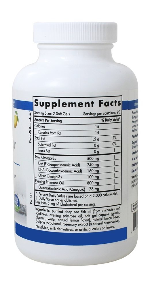 Balanced Omega Óleo de Prímula Com Omega-3 Sabor Limão 500 mg. - 180 Softgels Nordic Naturals Professional - Imagem 2
