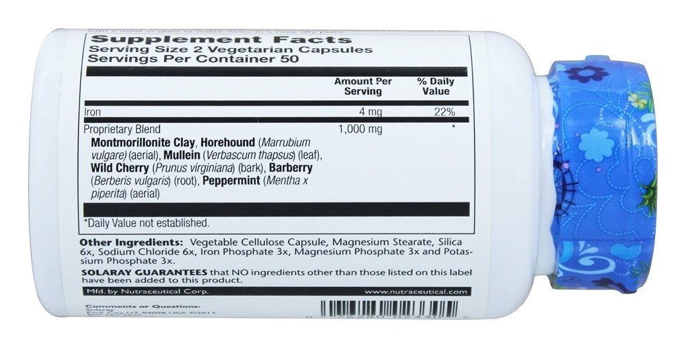 Mistura de histamina SP-33 - Cápsulas vegetarianas 100 Solaray - Imagem 3
