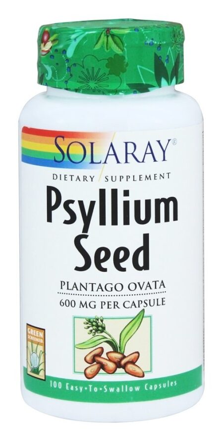 Semente de Psyllium 600 mg. - Cápsulas 100 Solaray