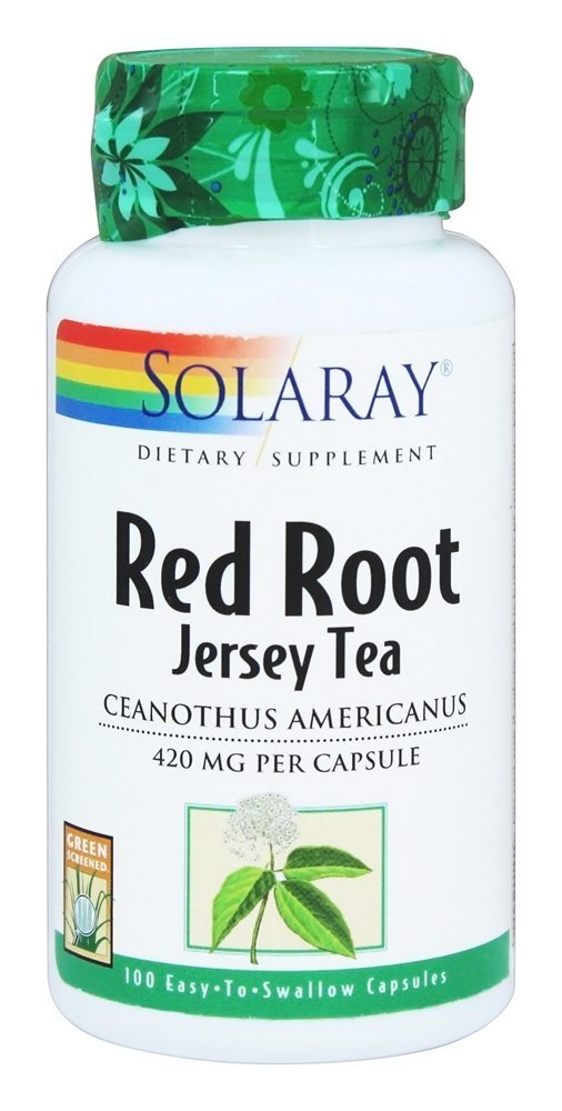 Chá de jersey de raiz vermelha 420 mg. - Cápsulas 100 Solaray