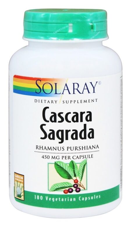 Cascara Sagrada 450 mg. - Cápsulas vegetarianas 180 Solaray