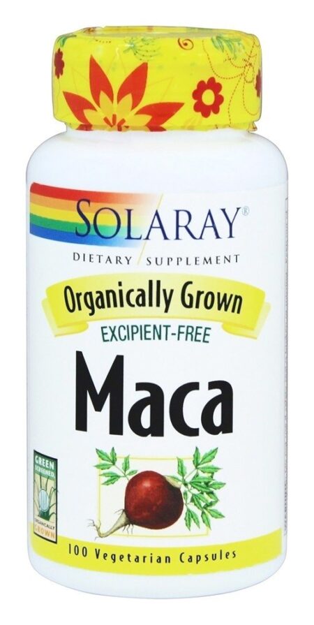 Maca cultivada organicamente - Cápsulas vegetarianas 100 Solaray