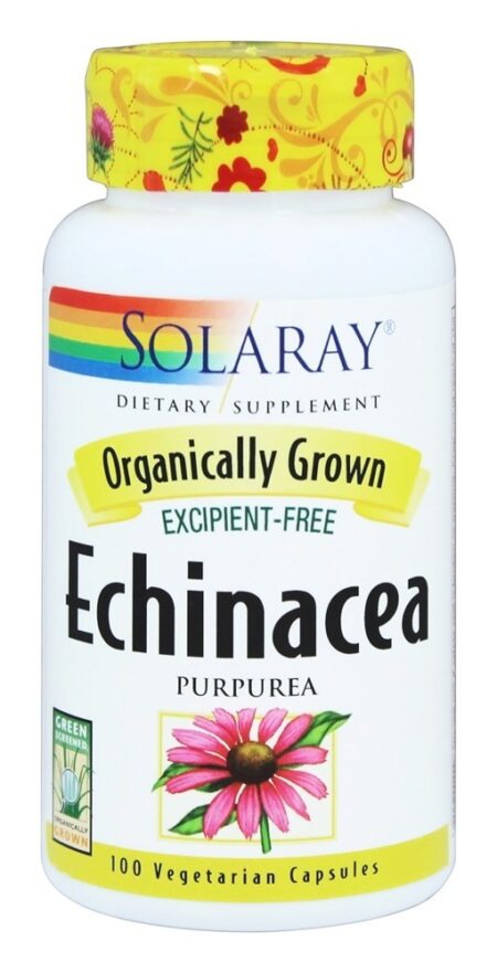 Echinacea cultivada organicamente - Cápsulas vegetarianas 100 Solaray