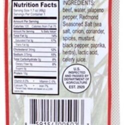 Lanche de carne alimentados com capim Sticks Spicy - 1.7 oz. Nick's Sticks
