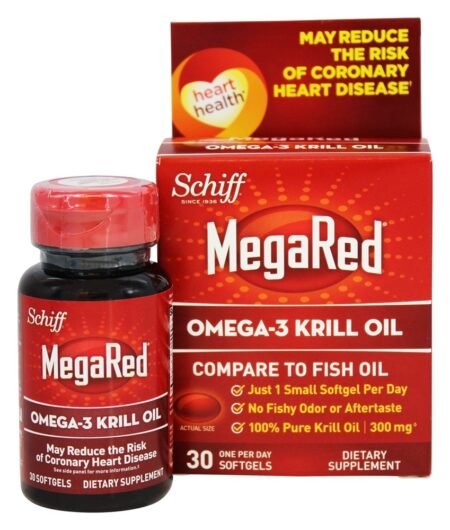 MegaRed Omega - 3 Óleo de Krill 300 mg. - 30 Softgels Schiff