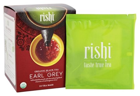 Chá Preto Orgânico Earl Grey - 15 Saquinhos de Chá Rishi Tea