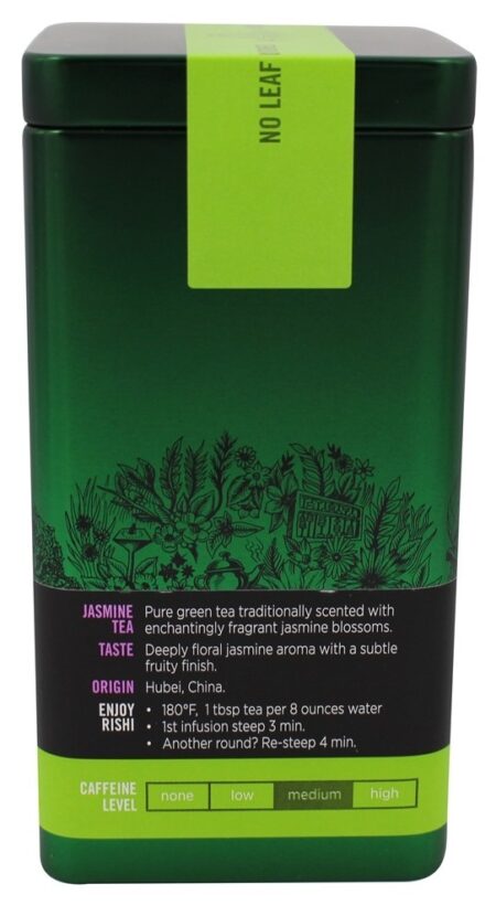 Jasmim Chá Orgânico Solto Folha Verde Chá - 1.94 oz. Rishi Tea - Image 4