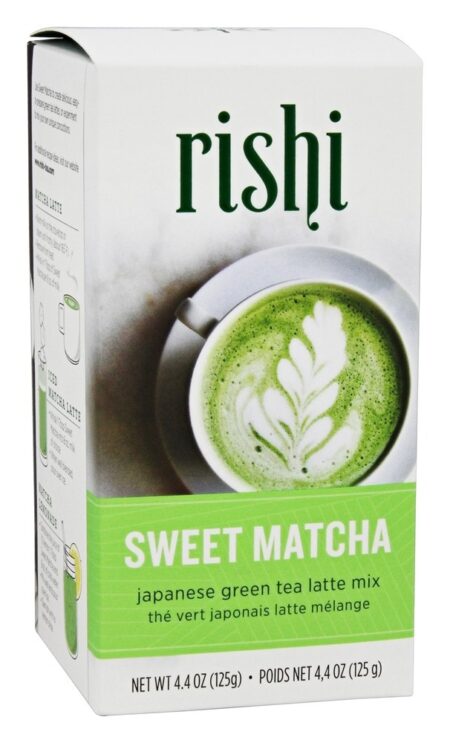 Mistura de latte de chá verde japonês Sweet Matcha - 4.4 oz. Rishi Tea