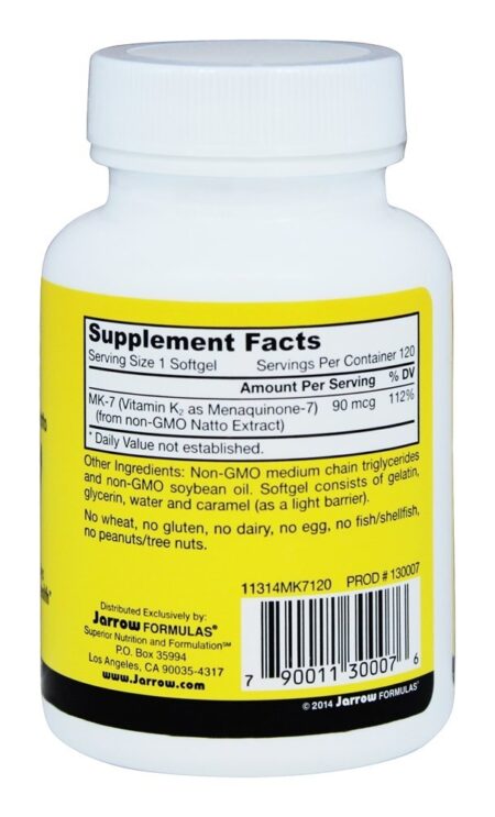 MK7 90 mcg. - 120 Softgels Jarrow Formulas - Image 2