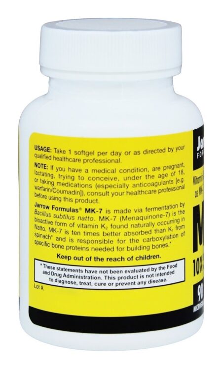 MK7 90 mcg. - 120 Softgels Jarrow Formulas - Image 3