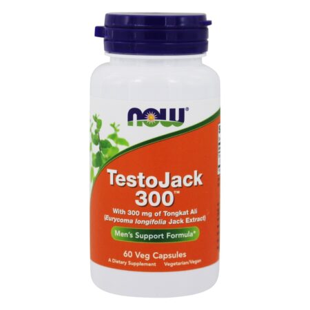 TestoJack 300 Fórmula de Suporte para Homens 300 mg. - Cápsulas vegetarianas 60 NOW Foods