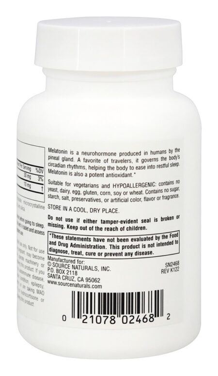 Melatonina 10 mg. - 240 Tablets Source Naturals - Image 3