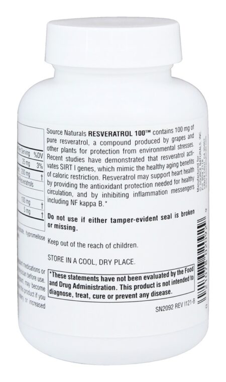 Resveratrol 100 mg. - Cápsulas vegetarianas 120 Source Naturals - Image 3