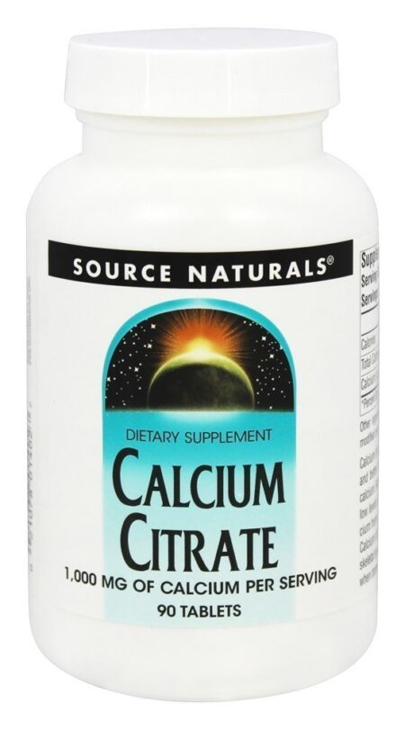 Citrato de Cálcio 1000 mg. - 90 Tablets Source Naturals