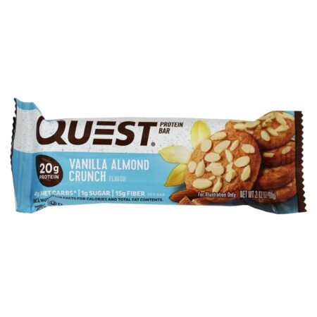 Barra de Proteína da Quest Bar Bars Box Vanilla Almond Crunch - 12 Barras Quest Nutrition - Image 3