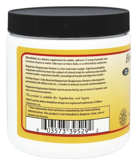 Quelato de Bisglicinato de Magnésio - 8 oz. Healthy Origins - Image 3