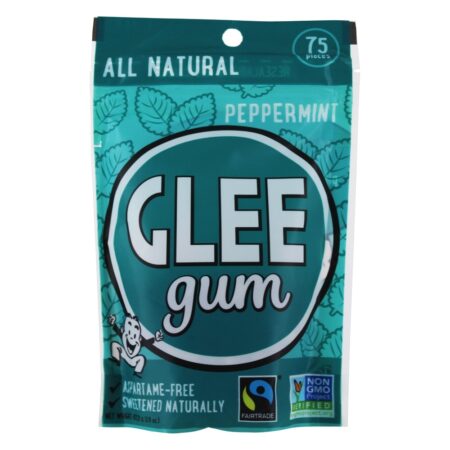 Toda a pastilha elástica natural Gum Peppermint - 75 Peça (s) Glee Gum