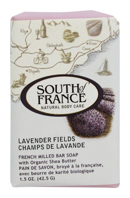 Campos de Lavanda de Sabonete Vegetal Moído Francês - 1.5 oz. South of France