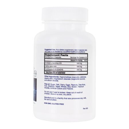 CoQ10 + Alpha Ácido lipóico + acetil L-carnitina HCl - Cápsulas vegetarianas 60 Nature's Lab - Imagem 2