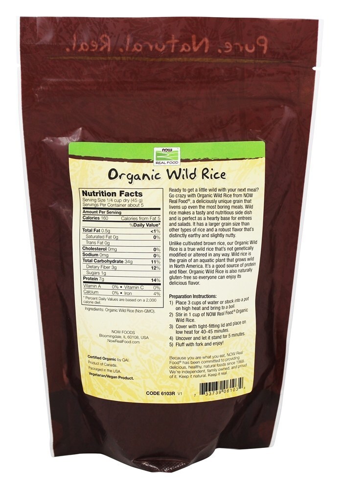 Arroz Selvagem Orgânico - 8 oz. NOW Foods - Imagem 2