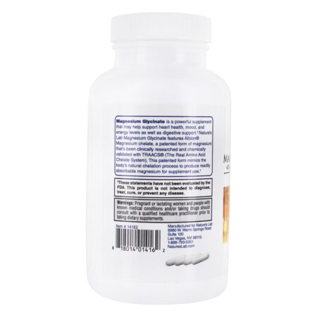 Glicinato de Magnésio 400 mg. - Cápsulas 120 Nature's Lab - Image 3