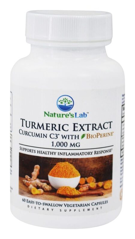 Extrato de cúrcuma Curcumina C3 com BioPerine 1000 mg. - Cápsulas 60 Nature's Lab