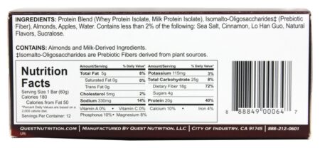 Quest Bar Barra de Proteína Sabor Cheesecake de Morango - 2.12 oz. Quest Nutrition - Image 5