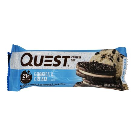 Quest Bar Barra de Proteína Sabor Cookies & Creme - 2.12 oz. Quest Nutrition