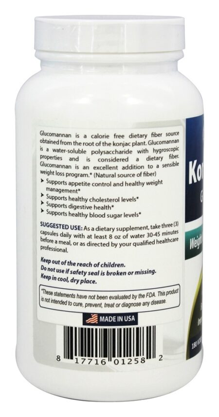 Glucomanan de raiz de konjac 2000 mg. - Cápsulas vegetarianas 180 Best Naturals - Image 3