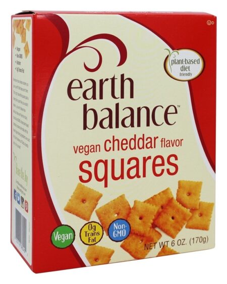 Vegan Quadrados Queijo Cheddar Sabor - 6 oz. Earth Balance