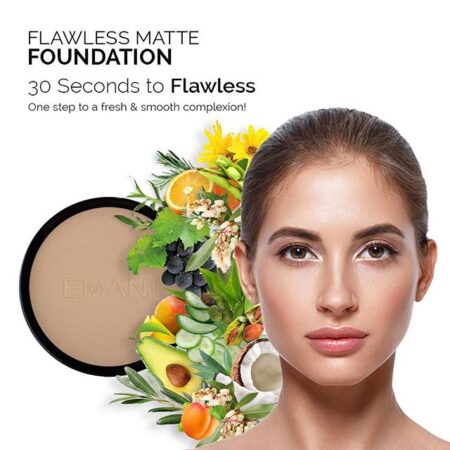 Fundação Matte Flawless Bege Quente - 0.42 oz. Emani - Image 7