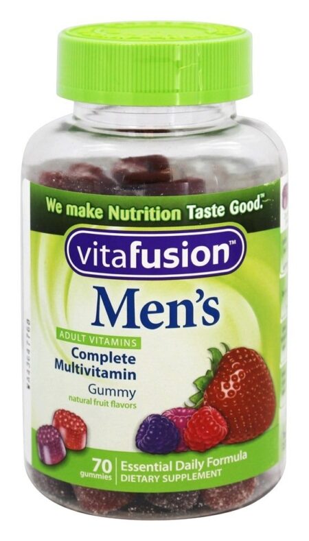 Sabores de frutas naturais multivitaminas completos masculinos - 70 Gummies Vitafusion