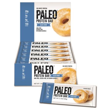 Paleo Ovo Branco Proteína Bar Vidrados Rosquinha - 12 Barras Julian Bakery