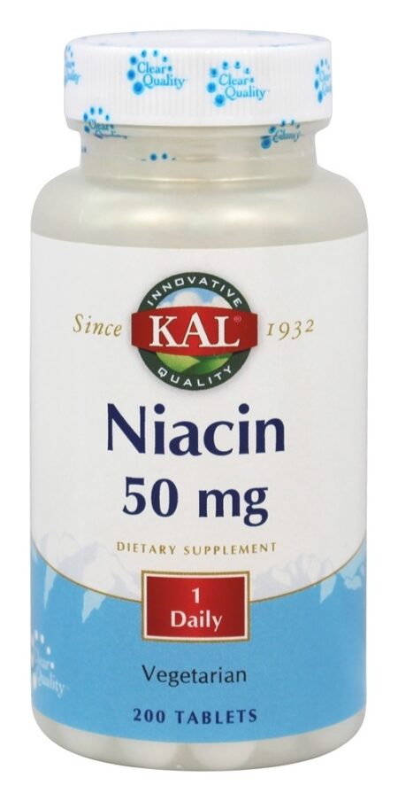 Niacina 50 mg. - 200 Tablets Kal