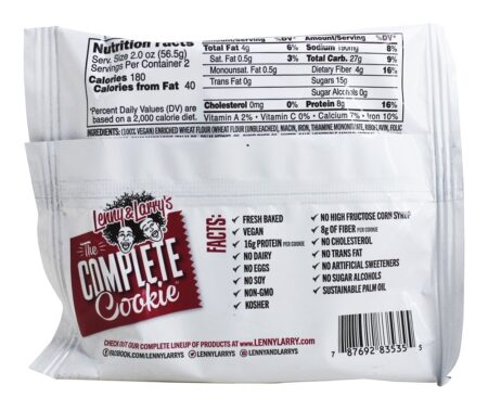 O cookie completo Snickerdoodle - 4 oz. Lenny & Larry's - Image 3