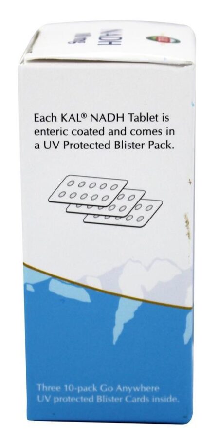 NADH 10 mg. - 30 Tablets Kal - Image 4