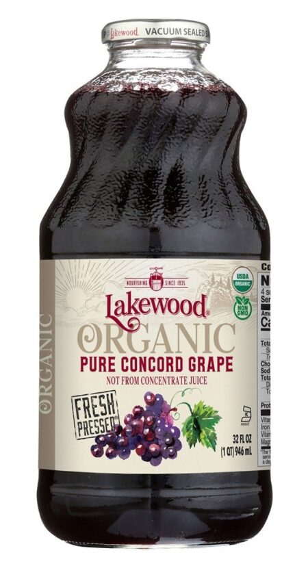 Orgânico Pure Suco de frutas Pure fresco Uva Concord - 32 fl. oz. Lakewood